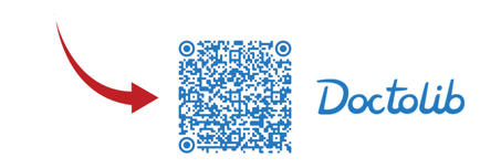 QR code pour prendre rendez-vous au Centre Médical d’Appui sur Doctolib